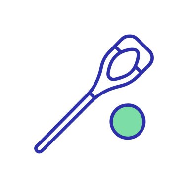 Mavi ve beyaz bir ikonun vektör illüstrasyonu