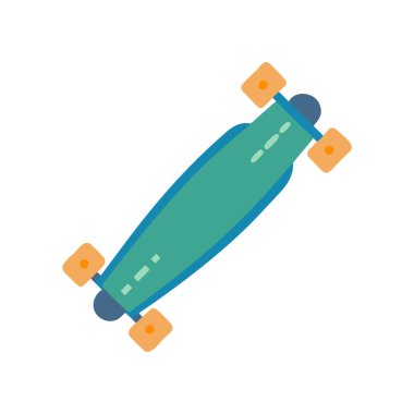 Kaykay düz vektör simgesi