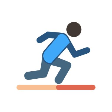 çalışan adam çalıştırma simgesi, vektör tasarımı