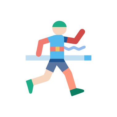 Pistte koşan bir koşucu