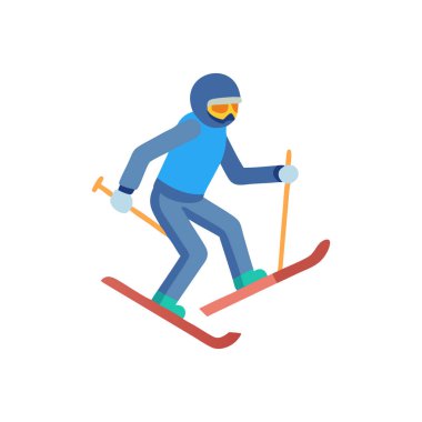 kayak sporu simgesi, vektör illüstrasyonu