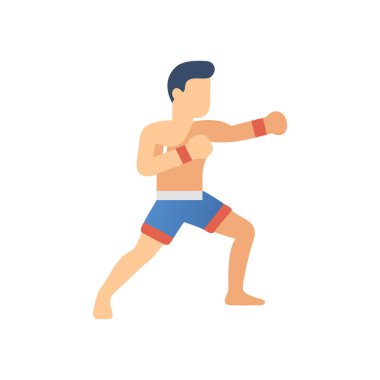 Boks eldiveni çizimi olan boksör.