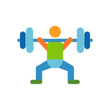 Adam dambıl simgesini kaldırıyor