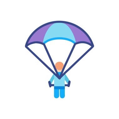 Paraşüt simgesiyle uçan iş adamı
