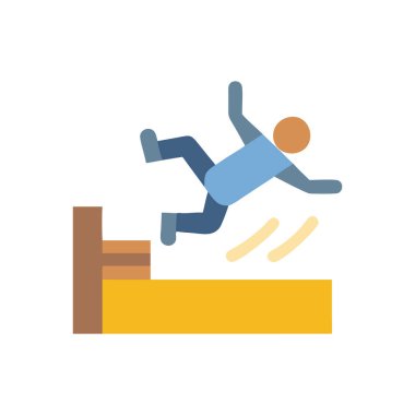 Zıplayan iş adamı simgesi, vektör, illüstrasyon