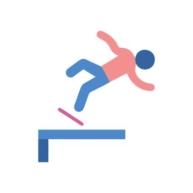 atlama simgesi vektör illüstrasyonu