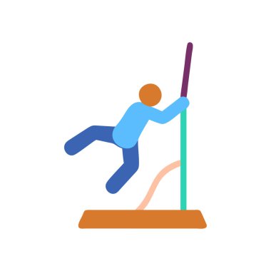 Beyaz bir arkaplanda zıplayan adam