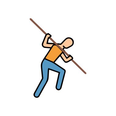 Adam çubuk vektör simgesi ile oynuyor