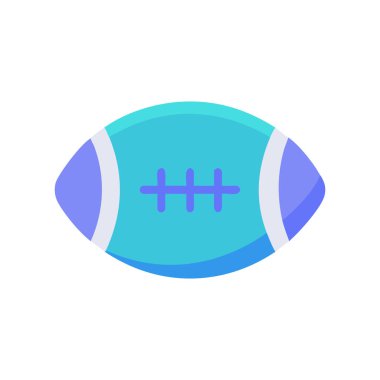 Beyaz arka planda Amerikan futbol topu vektör illüstrasyonu