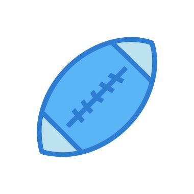 Rugby topu simge vektör web ve mobil uygulaması tasarımı, Rugby topu logo kavramı için izole üzerinde beyaz arka plan