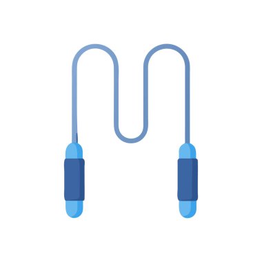 Beyaz arkaplanda mavi ve beyaz ip simgesi izole edildi