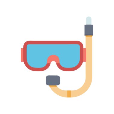 Şnorkel ve şnorkel vektör illüstrasyon tasarımlı gözlük