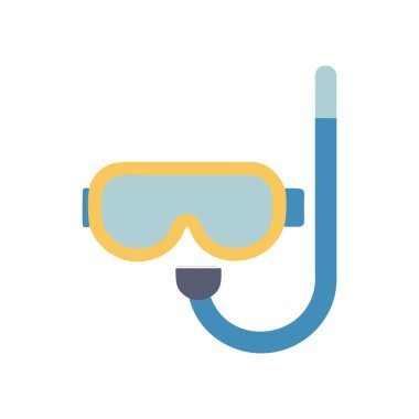 Şnorkel ikon vektör tasarımlı izole gözlük
