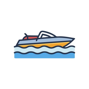 gemi vektör düz renk simgesi