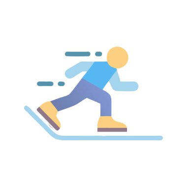 Buz pateni pistinde koşan adam