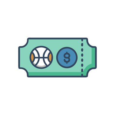 para vektörü düz renk simgesi