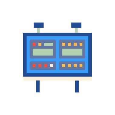 makine vektörü düz renk simgesi