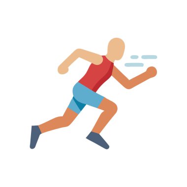 spor maskesi vektör illüstrasyon tasarımı ile çalışan adam