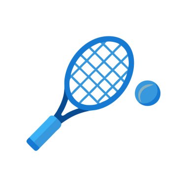 badminton raketleri ve top. düz tasarım biçim vektör çizimi