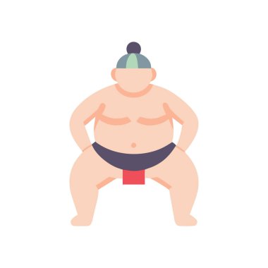 Yoga yapan şişman adam. vektör illüstrasyonu