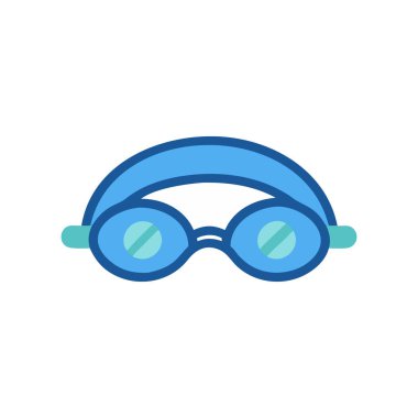 Şeffaf bir arkaplanda dalış gözlüğü vektör çizimi. Birinci kalite semboller. kavram ve grafik tasarım için vektör çizgisi simgesi.