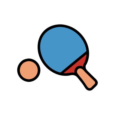 vektör tenis raketi ve top simgesi