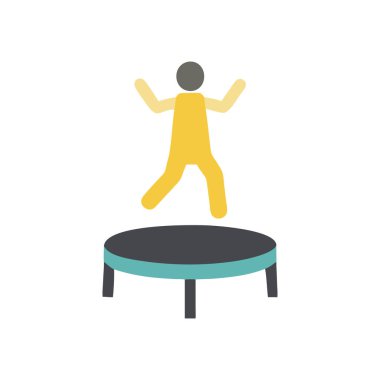 İzole edilmiş ikon vektör illüstrasyon tasarımı alıştırmaları yapan adam