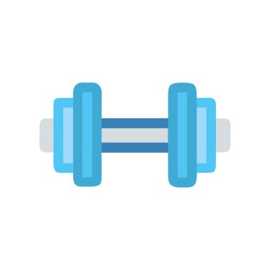 dambıl fitness simgesi düz izole vektör