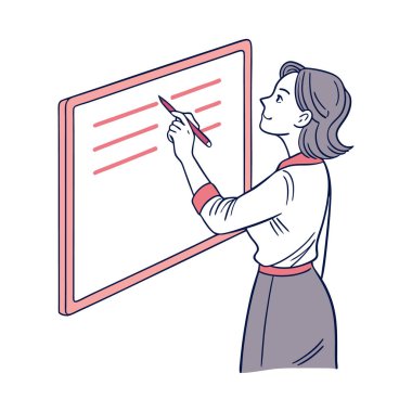 kadın kalemle yazma