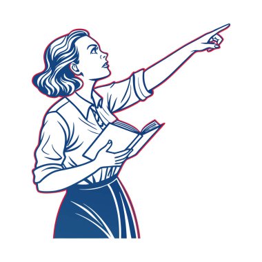 Kitap okuyan kadın.