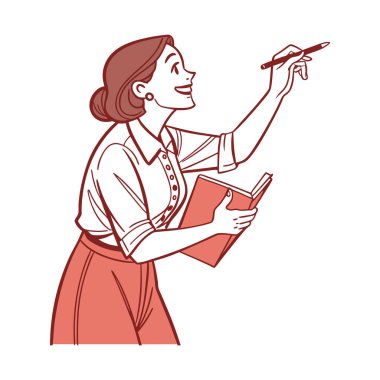 Defterde yazan kadın