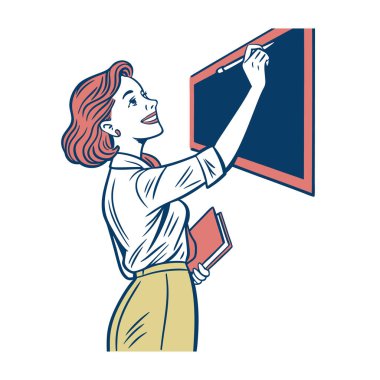 Kalem ve defterli genç kadın.