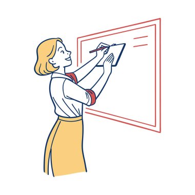 kitap vektörü tasarımlı kadın öğretmen