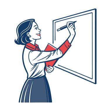 Okul yönetim kurulu vektör illüstrasyon tasarımı ile öğretmen