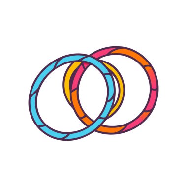 Vektör çizimi. Yüzükler. renk.