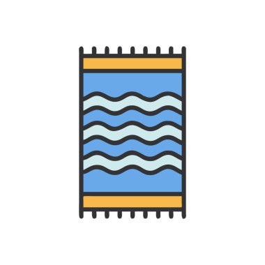 yüzme havuzu renk ikonu vektör çizimi