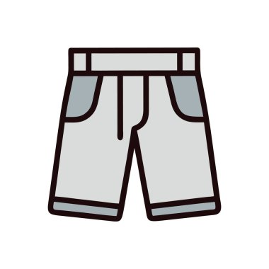 şort simgesi, vektör illüstrasyonu