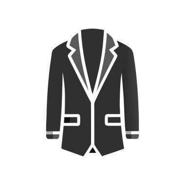 Ceketin beyaz arkaplanının vektör çizimi