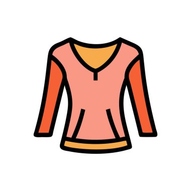 kadın ceketi renk ikonu vektör illüstrasyonu