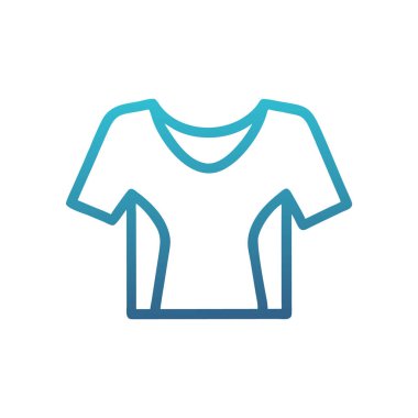 Web ve mobil uygulaması tasarımı, gömlek logo kavramı için beyaz arka plan üzerinde izole gömlek simge vektör