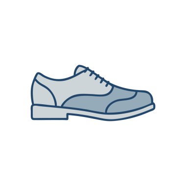 Mavi ayakkabı ikonu. vektör illüstrasyonu.