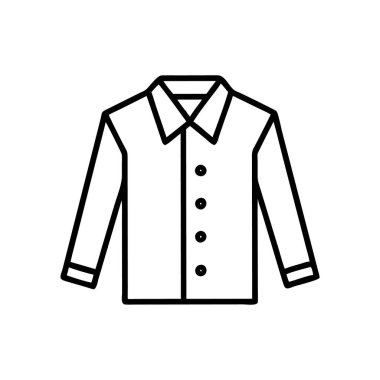 Beyaz arkaplanda gömlek simgesinin vektör illüstrasyonu