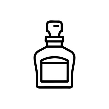 Parfüm vektörü ince çizgi simgesi