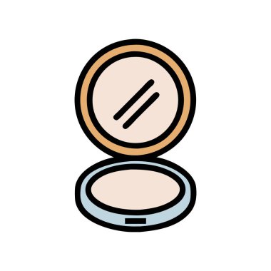 makyaj vektörü düz renk simgesi