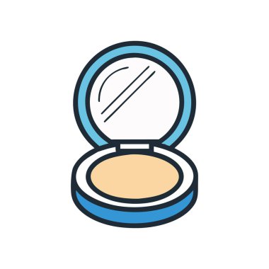 Şeffaf bir arkaplanda makyaj vektörü çizimi. Birinci kalite semboller. Konsept ve grafik tasarımı için vuruş simgesi.