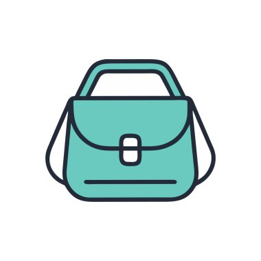 Soyut arkaplanda torba simgesi izole edildi