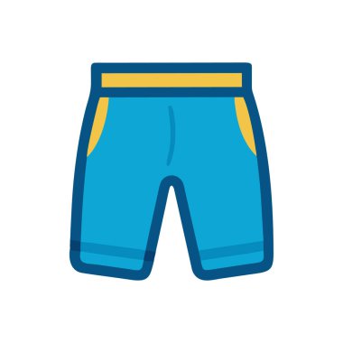 vektör kısa simgesi düz biçimli