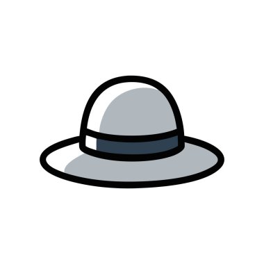 şapka düz çizgi simgesi