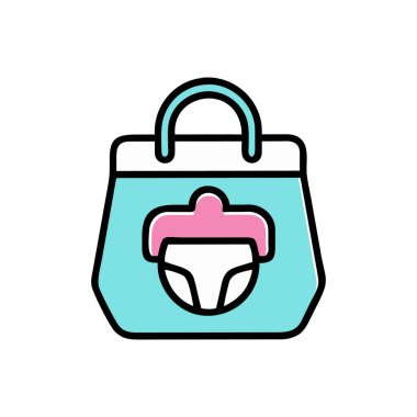 bebek duş vektörü düz renk simgesi