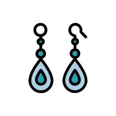 Küpeler mavi vektör simgesi tasarımı